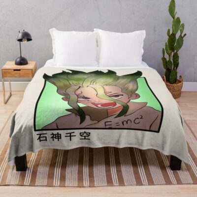 Dr. Stone Ishigami Senku Sketch Style Throw Blanket