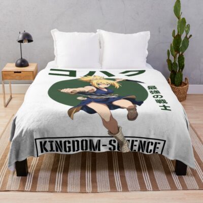 Dr. Stone Kohaku Warrior Spirit Throw Blanket