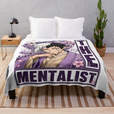 Dr. Stone Asagiri Gen Cherry Blossom Throw Blanket