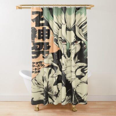 Dr. Stone Senku Melon Kingdom Shower Curtain