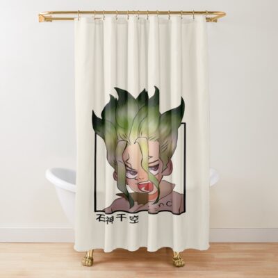 Dr. Stone Scribble Laboratory Shower Curtain