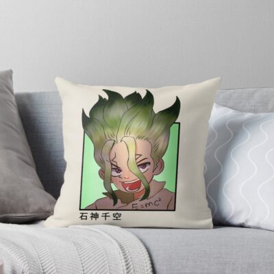 Dr. Stone Ishigami Senku Sketch Style Throw Pillow