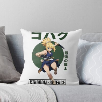 Dr. Stone Kohaku Warrior Spirit Throw Pillow