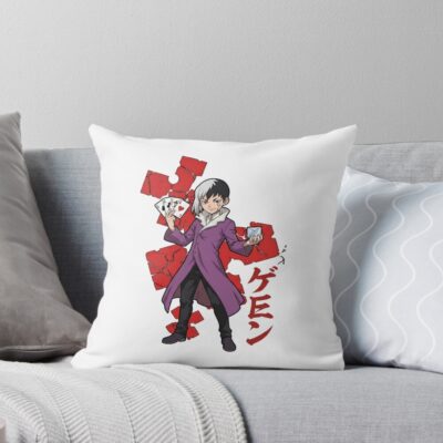 Dr. Stone Asagiri Gen Card Trick Throw Pillow