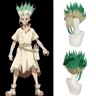 12inches Ishigami Senku Cosplay Synthetic Short Hair